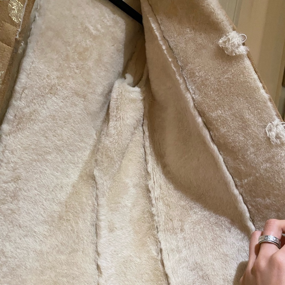 Cropped Valentino Fur Lined Lace Coat View 3